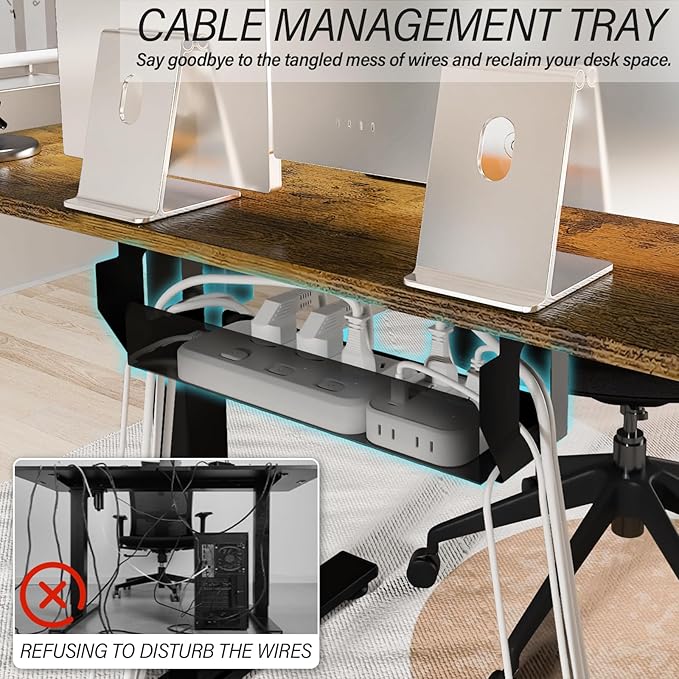 Kingant Standing Desk Height Adjustable Small Electric Stand Up Desks - Image 4