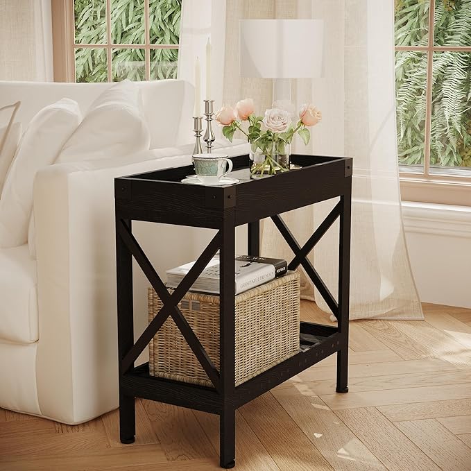 Narrow Side Table, Slim End Table - Image 7
