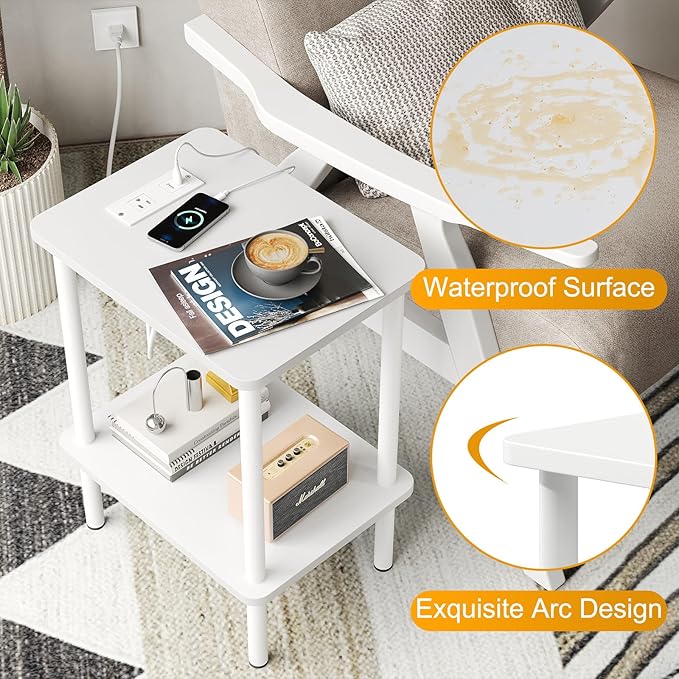 Apicizon 2 Tier End Table, Small Side Table - Image 5