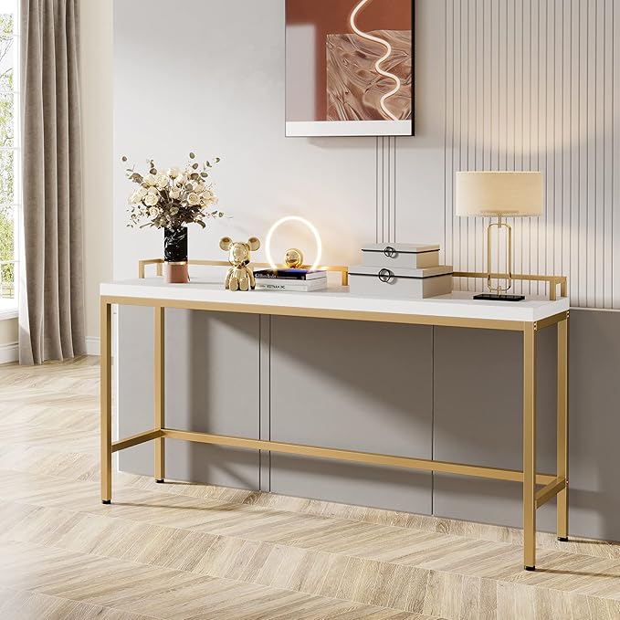 Tribesigns 70.9 inch Extra Long Sofa Table, Narrow Console Table Behind Couch - Image 5