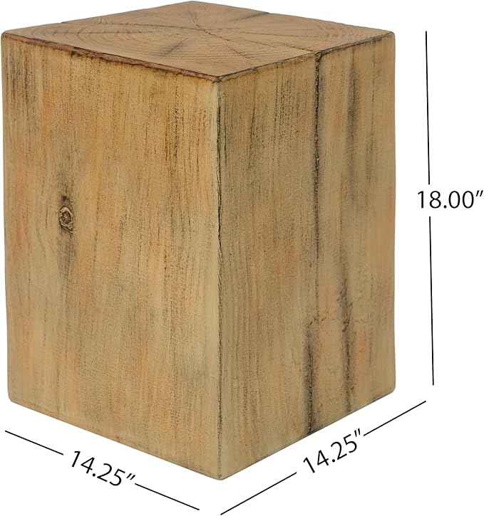 Christopher Knight Home Bard 18" Square Living Room Side Table, Wood-Like - Image 2