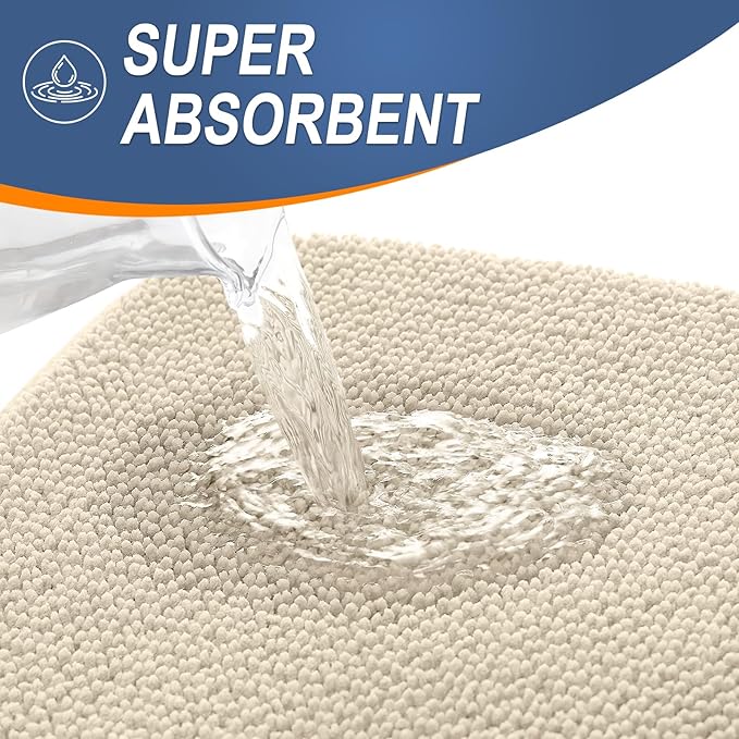 OLANLY Thick Memory Foam Bath Mat Rug 44x24, Extra Soft Absorbent Bathroom Rug - Image 3