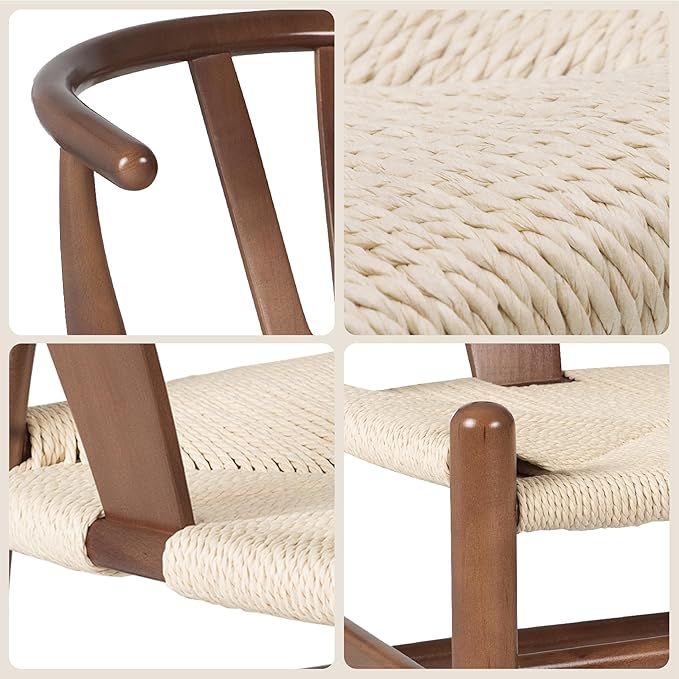 POLY & BARK Weave Dining Chair – Mid-Century Modern Wishbone Dining Chair - Image 7