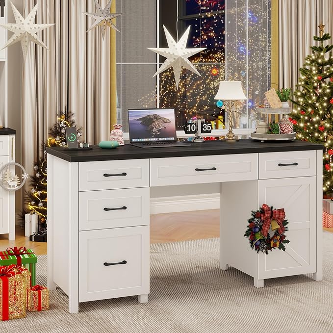 Farmhouse 61'' Executive Desk - Image 6