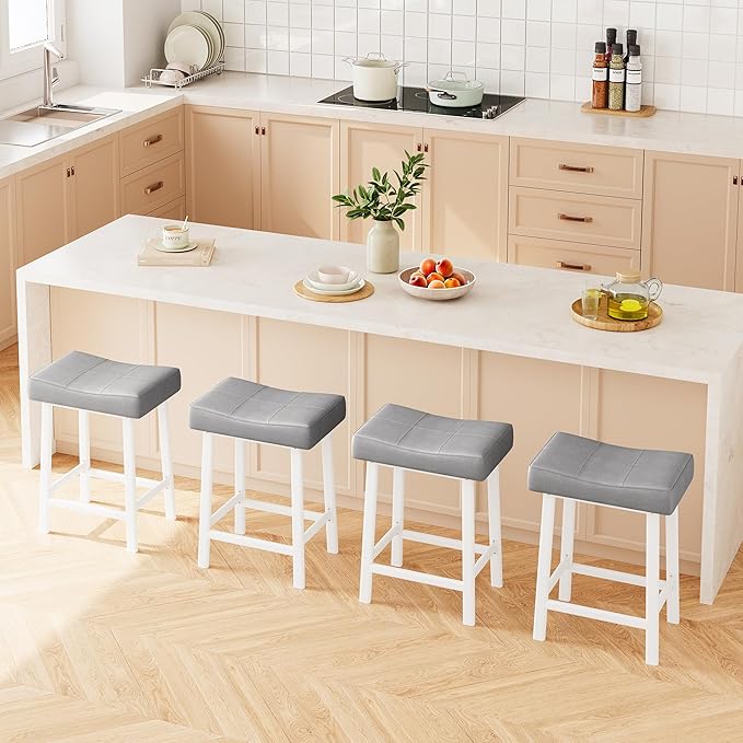 GarveeHome Counter Height Bar Stools Set of 4, 24 Inch Barstools - Image 2