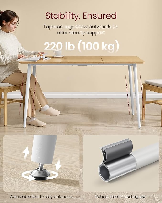VASAGLE Dining Table, Dining Room Table - Image 6