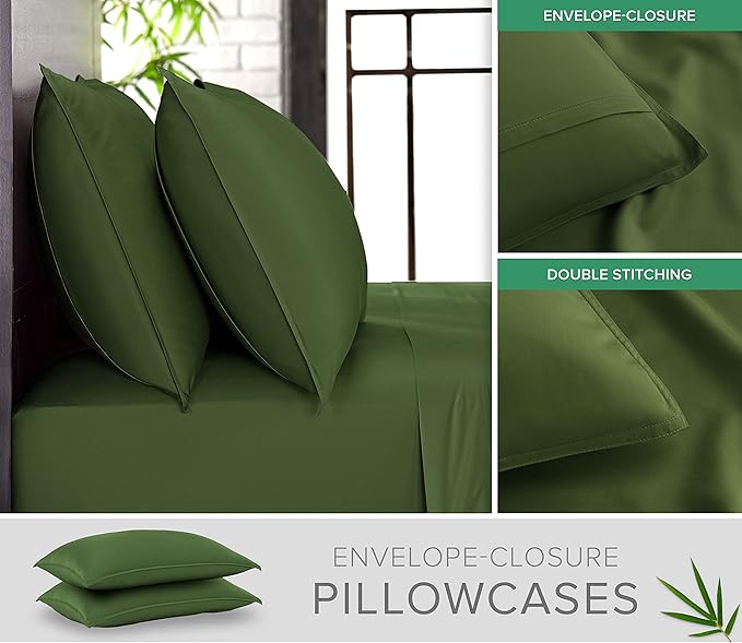 Split King Sheets by Pure Bamboo, Genuine 100% Organic Viscose Derived from - Image 3