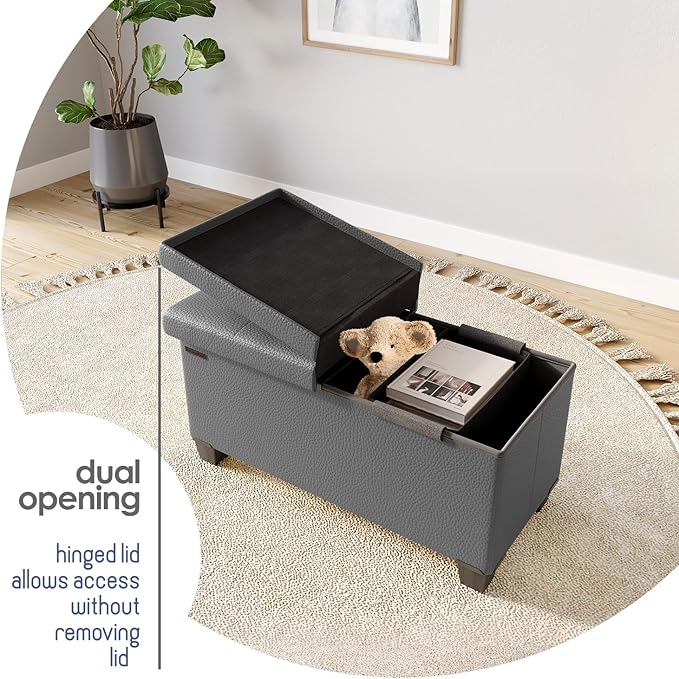 STORAGEBUD Storage Ottoman Bench - Image 9