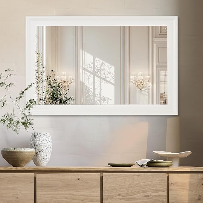 CULER Mirrors, Wood Vanity Wall Rustic Mirror - Image 2