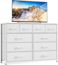 Furnulem Bedroom Dresser White for 55”Long TV Stand Entertainment Center by Furnulem