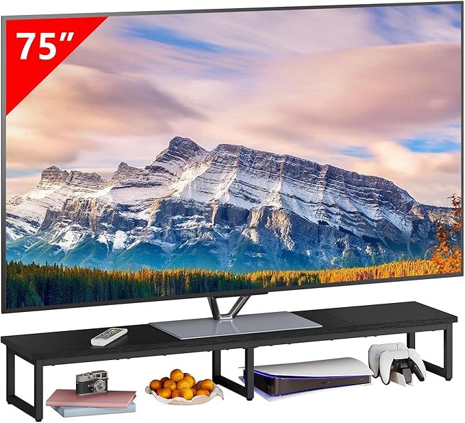 Clikuutory 59" Large TV Riser for 32-75 inch TVs, Tabletop Stand by Turnyourhouseintoahome