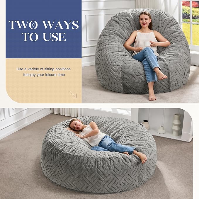 Hobestluk Bean Bag Chairs Adults Beanbag Chair - Image 3