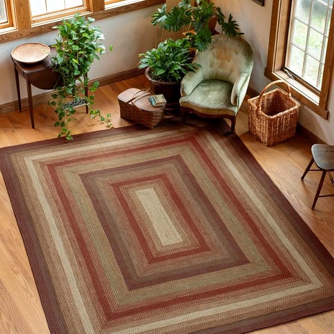 Homespice Gingerbread Jute Brown 8x10' Braided Area Rug - Image 10