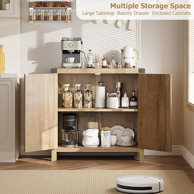 Garvee 31.5'' Small Rattan Buffet Cabinet - Image 4