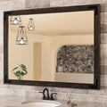 TETOTE 40 x 30 Black Wood Mirror by TETOTE