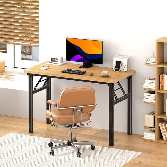 DlandHome Computer Desk Folding Table 39.4 inches Writing Desk - Image 5