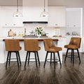Counter Height Swivel Bar Stools Set of 4, 26 Inch Bar Stools by AMICLIBER