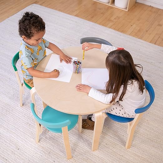 ECR4Kids Bentwood Round Table and Curved Back Chair Set, Kids Furniture - Image 9