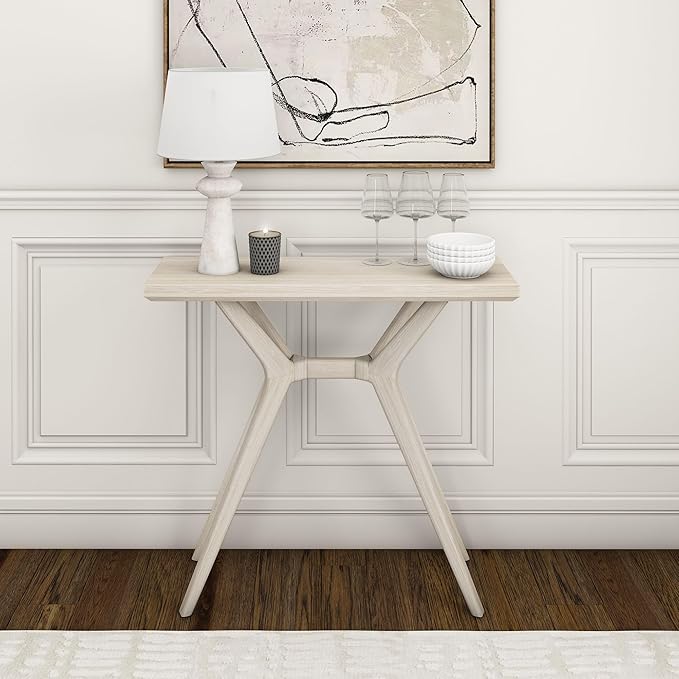 Plank+Beam Verso Console Table, 36 Inch Solid Wood Modern Sofa Table, Narrow - Image 3