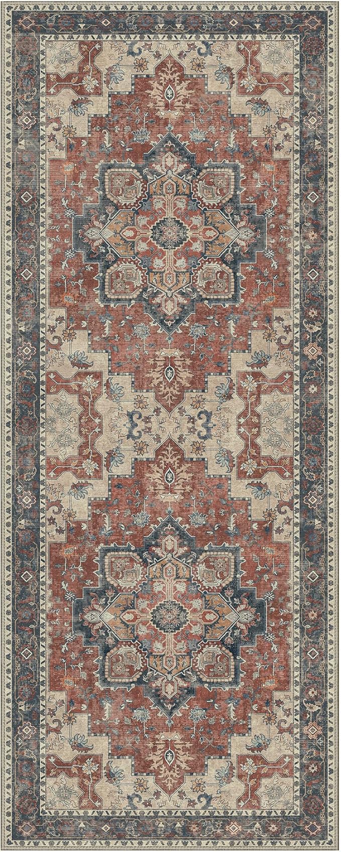 GENIMO 2x10 Runner Rugs for Hallway, Machine Washable Non Slip Vintage Rugs - Image 7