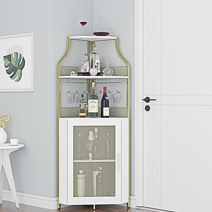 GarveeHome Corner Wine Cabinet - Image 3