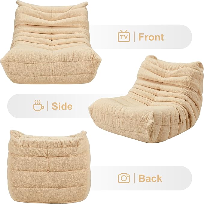 Bean Bag Chairs for Adults Giant Bean Bag Chair Memory Foam BeanBag Chair Big - Image 8