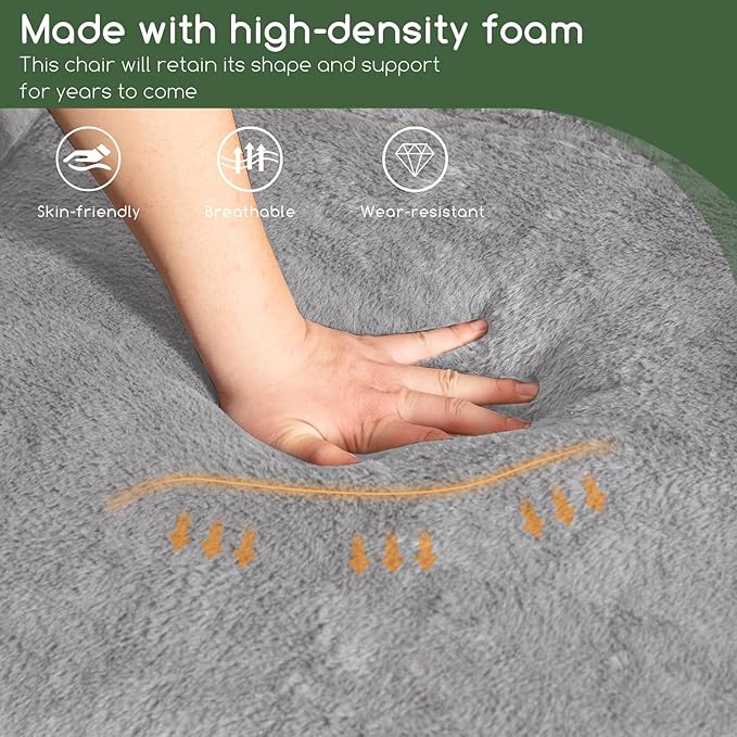 HIGOGOGO Giant Bean Bag Chair for Adults, Big Comfy Sofa Chair for Bedroom - Image 5