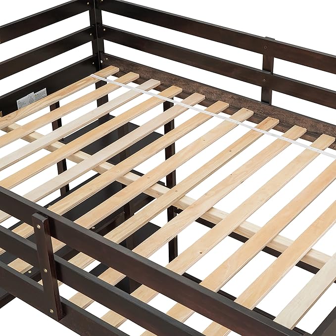 HomSof Full Loft Bed with Desk and Shelves - Image 15
