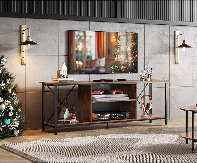 WLIVE TV Stand up to 65 Inch TV, Industrial TV Console - Image 3