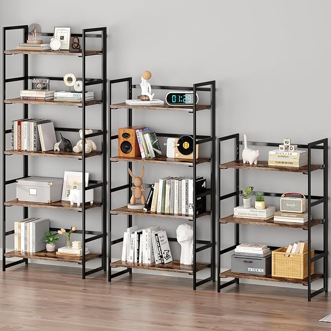 BHG Vintage Multifunctional Folding Bookshelf, No-Assembly Plant Stand Storage - Image 5