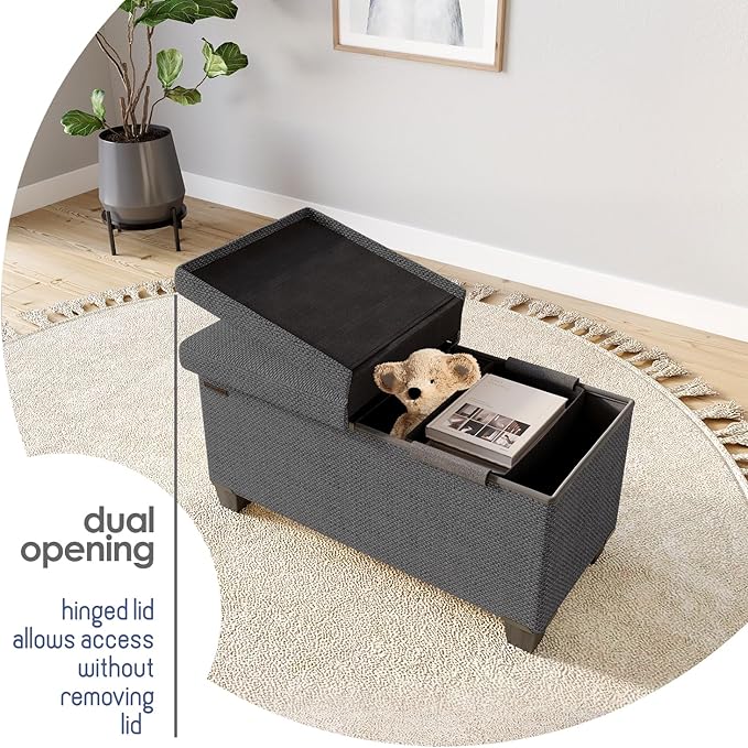 STORAGEBUD Storage Ottoman Bench - Image 8