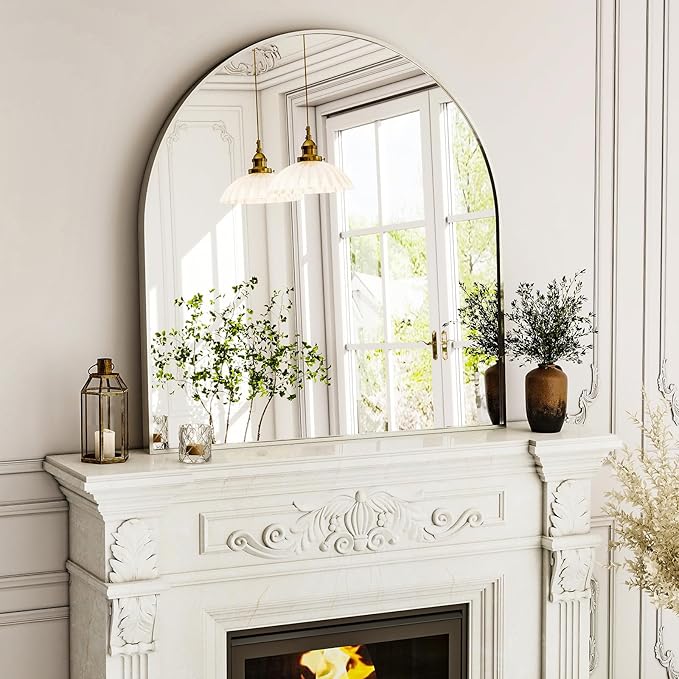 Arched Bathroom Mirror, 32x34 Inch - Image 3