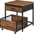 End Table, 19.7 Inch Square Side Table, Mini Fridge Stand by Choezon