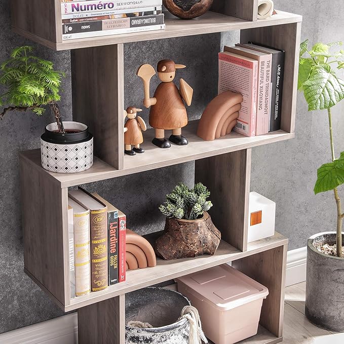 VASAGLE Wooden Bookcase, Display Shelf and Room Divider, Freestanding - Image 6