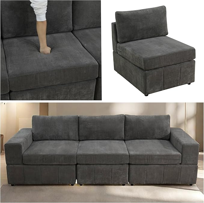 Sectional Couches for Living Room, 103″3 Seater Cloud Couch, Modern Comfy - Image 5