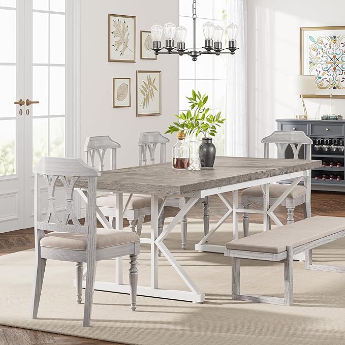 Tribesigns Farmhouse Dining Table - Image 8