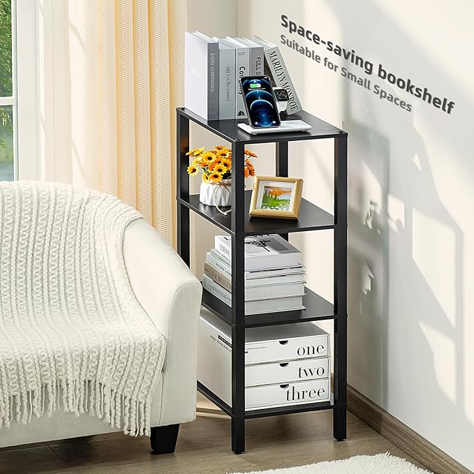 4 Tier Tall Wooden Bookshelf - Image 5
