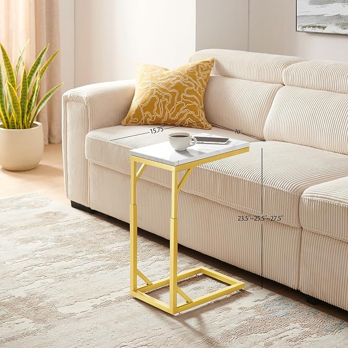 C-Shaped End Table, Small Sofa Table - Image 2