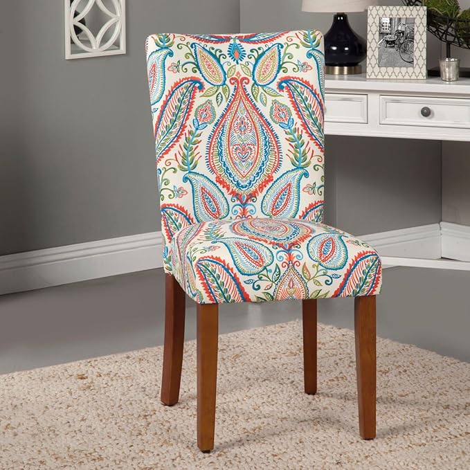HomePop Parsons Classic Upholstered Accent Dining Chair, Colorful Paisley - Image 6