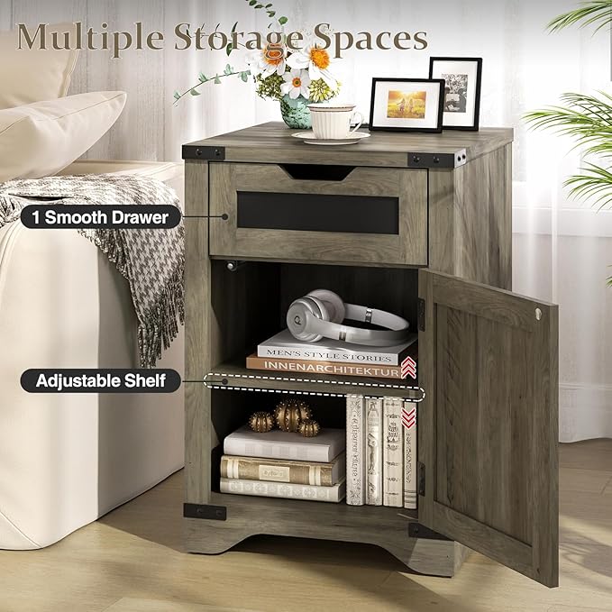 Farmhouse End Table Set of 2 - Image 3