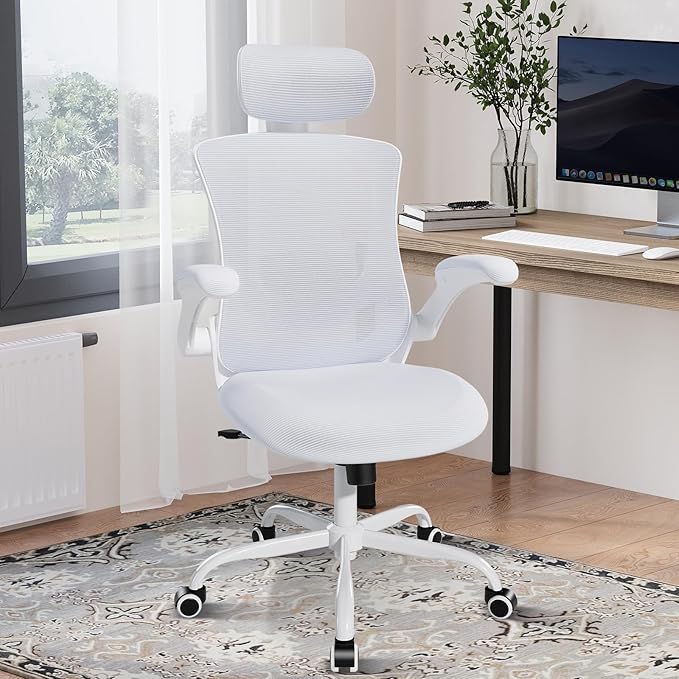 Ergonomic Office Chair with Adjustable Lumbar Support & Headrest, High Back - Image 8