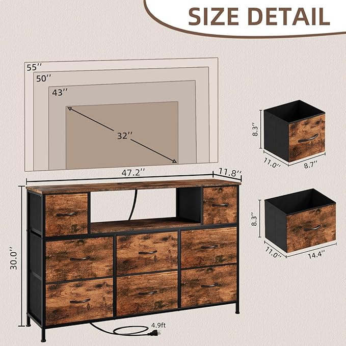 Somdot Dresser TV Stand, TV Stand Dresser - Image 3