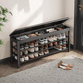 Shoe Rack Bench Seat Rubberwood 3-Tier Wooden Storage Bench 550lbs Compact by IUNVR