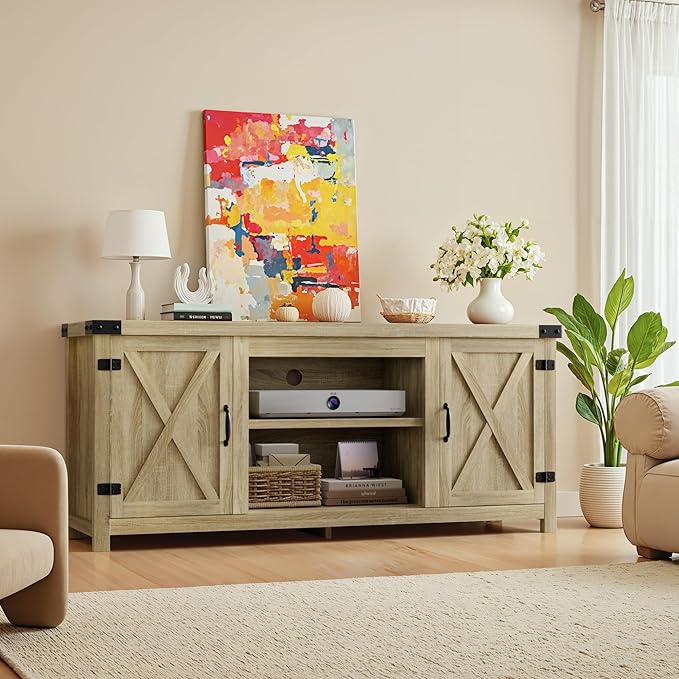YESHOMY Modern Farmhouse TV Stand - Image 3