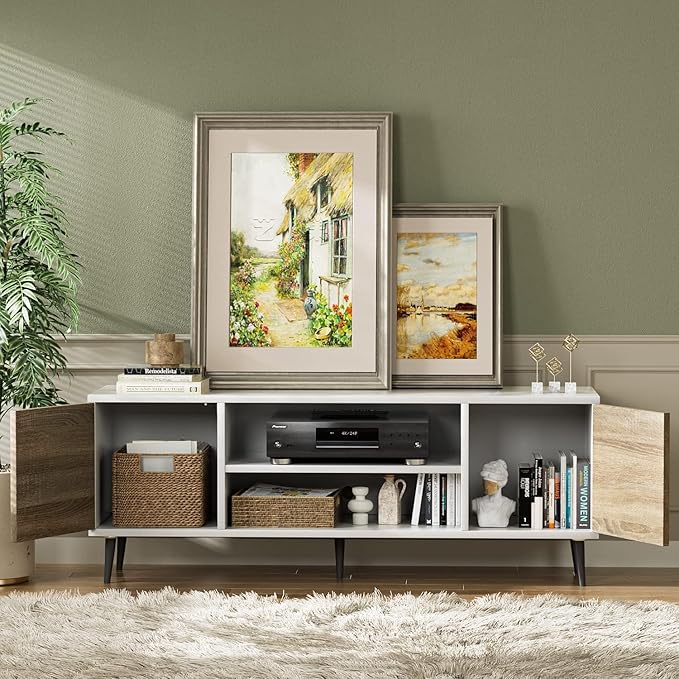 YESHOMY Modern TV Stand for 65" Television, Entertainment Center - Image 2