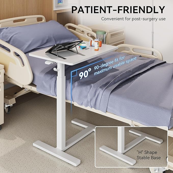 Gas Spring Adjustable Height Rolling Portable Laptop Desk, Mobile Standing Desk - Image 6