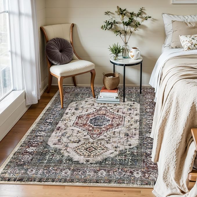 Lahome Oriental Washable Rug, 3x5 Rugs - Image 5