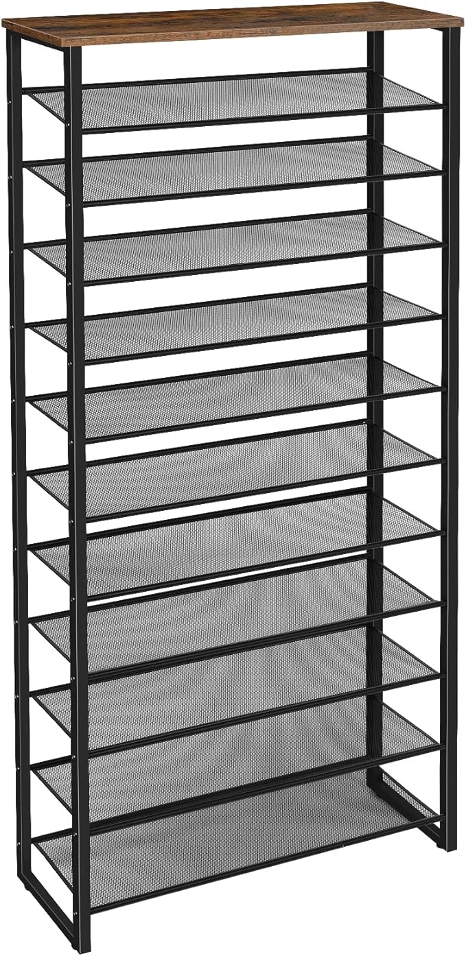HOOBRO 12-Tier Shoe Rack, 29.5" L Shoe Storage Organizer, Large Capacity Shoe by HOOBRO