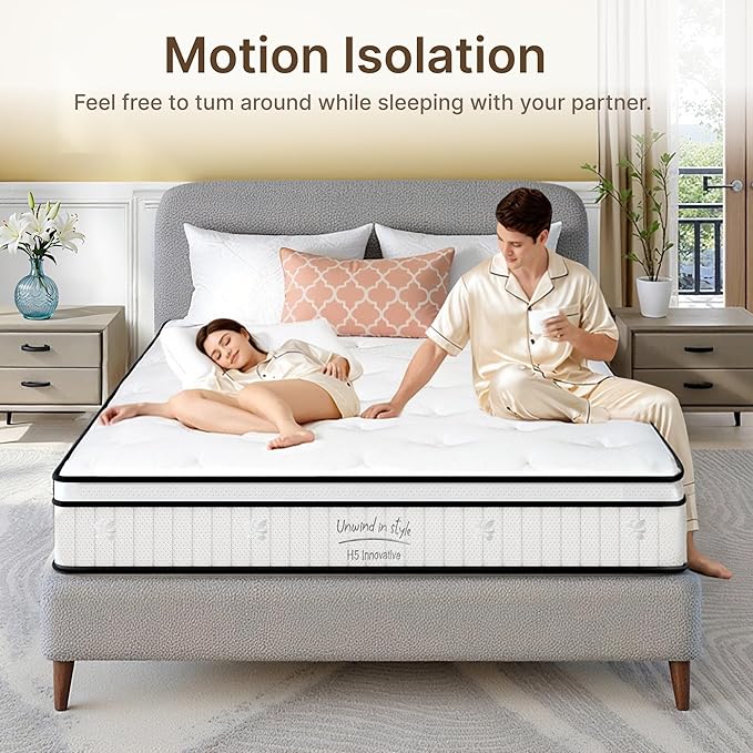 Twin Size Mattress, 12 Inch Medium Firm Foam Hybrid Mattress - Image 2