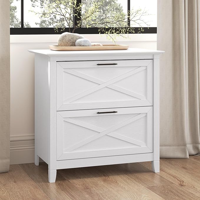 Bush Furniture Key West Lateral File Cabinet, Modern Farmhouse 2 Drawer File - Image 2